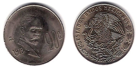 (442) Estados Unidos Mexicanos. 1978. 20 Centavos (EBC)