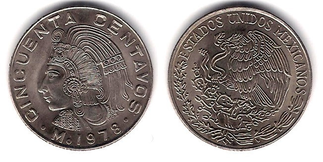 (452) Estados Unidos Mexicanos. 1978. 50 Centavos (SC)