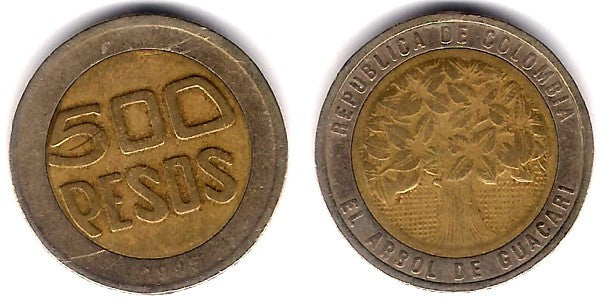 (286) Colombia. 1995. 500 Pesos (BC)