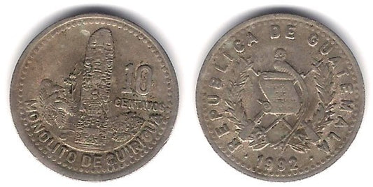 (277.5) Guatemala. 1992. 10 Centavos (BC+)