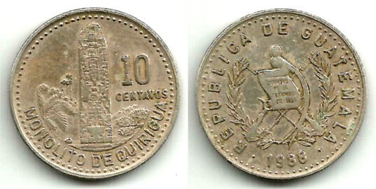 (277.5) Guatemala. 1988. 10 Centavos (BC+)
