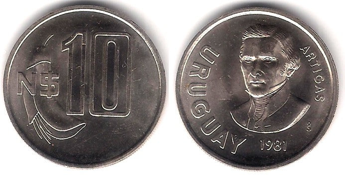 (79) Uruguay. 1981. 10 Nuevos Pesos (EBC)