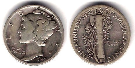 (140) Estados Unidos de América. 1942. 1 Dime (MBC) (Plata)