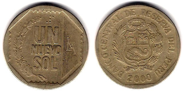 (308.3) Perú. 2000. 1 Nuevo Sol (BC)