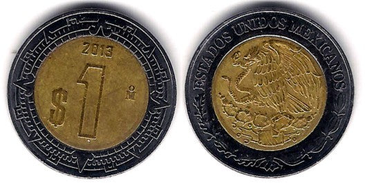 (603) Estados Unidos Mexicanos. 2013. 1 Peso (MBC)
