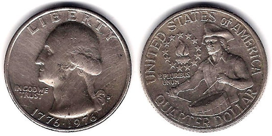 (204) Estados Unidos de América. 1976. Quarter Dollar (MBC)