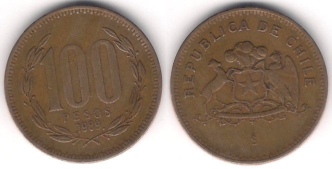 (226.1) Chile. 1989. 100 Pesos (MBC-)