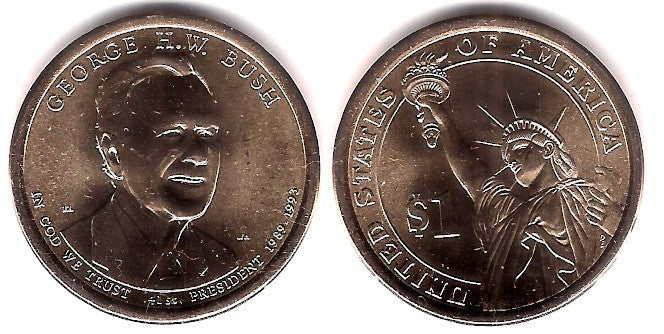 Estados Unidos de América. 2020(D). 1 Dollar (SC) George H.W. Bush