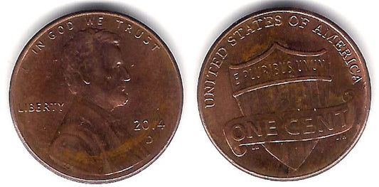 (468) Estados Unidos de América. 2014(D). 1 Cent (MBC)