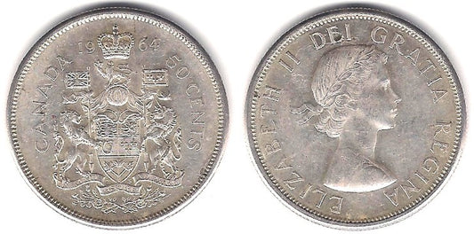 (56) Canadá. 1964. 50 Cents (MBC+) (Plata)