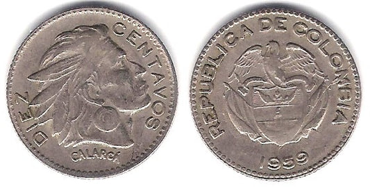 (212.2) Colombia. 1959. 10 Centavos (MBC)