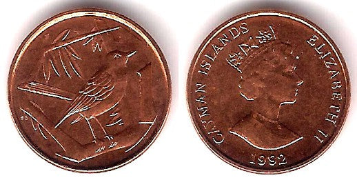 (87a) Islas Caimán. 1992. 1 Cent (EBC+)