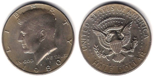 (A202b) Estados Unidos de América. 1980(D). Half Dollar (MBC)