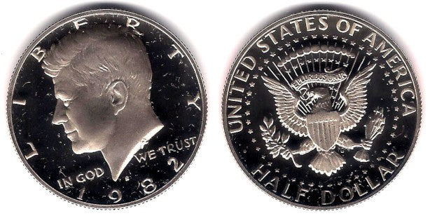 (A202b) Estados Unidos de América. 1982(S). Half Dollar (Proof)