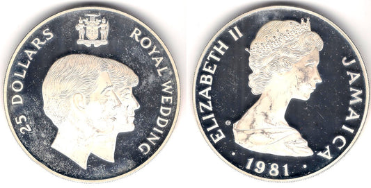 (94) Jamaica. 1981. 25 Dollars (EBC/Proof) (Plata) 136gr. de .925