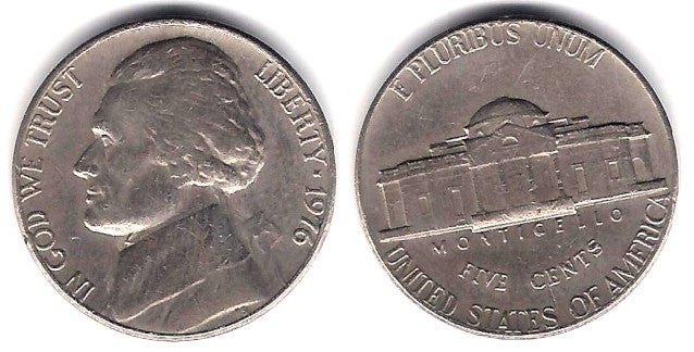 (A192) Estados Unidos de América. 1976. 5 Cents (MBC)