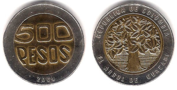 (286) Colombia. 2004. 500 Pesos (MBC)