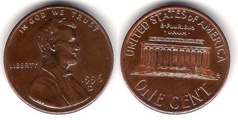 (201) Estados Unidos de América. 1996(D). 1 Cent (BC)