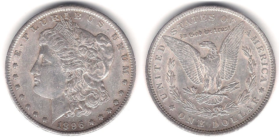 (110) Estados Unidos de América. 1896. 1 Dollar (EBC-) (Plata)