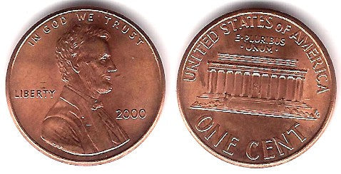 (201) Estados Unidos de América. 2000. 1 Cent (SC)