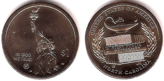 Estados Unidos de América. 2021(D). 1 Dollar (SC) North Carolina