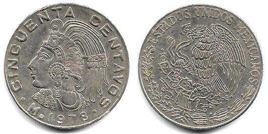 (452) Estados Unidos Mexicanos. 1978. 50 Centavos (MBC)