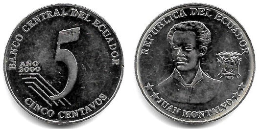 (105) Ecuador. 2000. 5 Centavos (EBC)
