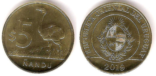 Uruguay. 2019. 5 Pesos (SC)