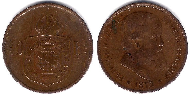 (479) Brasil. 1873. 40 Reis (MBC+)