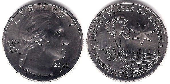 Estados Unidos de América. 2022(P). Quarter Dollar (SC) Wilma Mankiller