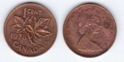 (59.1) Canadá. 1978. 1 Cent (MBC)