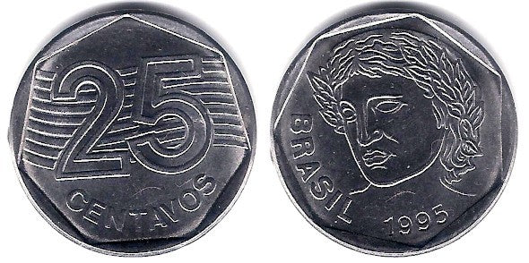 (634) Brasil. 1995. 25 Centavos (EBC)