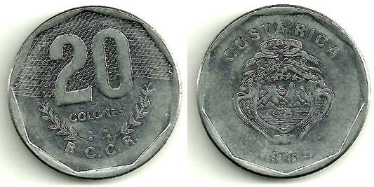 (216.2) Costa Rica. 1985. 20 Colones (MBC)