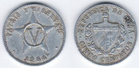 (34) Cuba. 1968. 5 Centavos (BC)