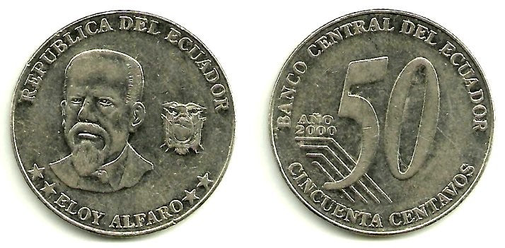 (108) Ecuador. 2000. 50 Centavos (MBC)