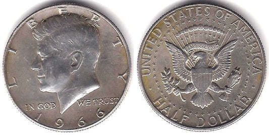 (202a) Estados Unidos de América. 1966. Half Dollar (MBC+) (Plata)