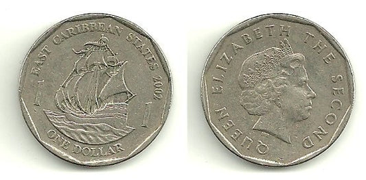 (39) Estados Orientales Caribeños. 2002. 1 Dollar (MBC)