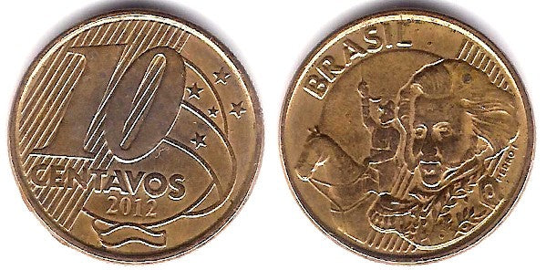 (649.2) Brasil. 2012. 10 Centavos (MBC)