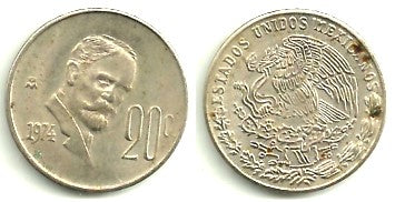 (442) Estados Unidos Mexicanos. 1974. 20 Centavos (MBC)