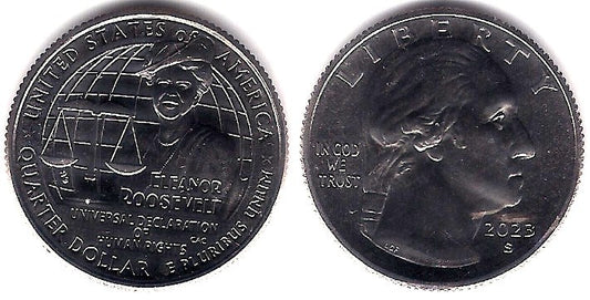 Estados Unidos de América. 2023(S). Quarter Dollar (SC) Eleanor Roosevelt