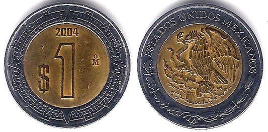 (603) Estados Unidos Mexicanos. 2004. 1 Peso (MBC)