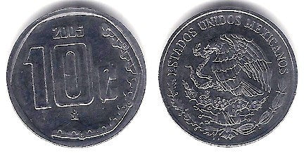 (547) Estados Unidos Mexicanos. 2005. 10 Centavos (SC)