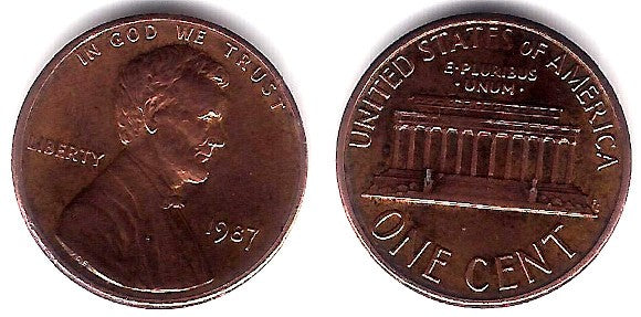 (201b) Estados Unidos de América. 1987. 1 Cent (MBC)