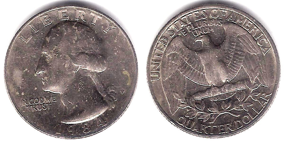 (A192) Estados Unidos de América. 1984(P). Quarter Dollar (MBC)