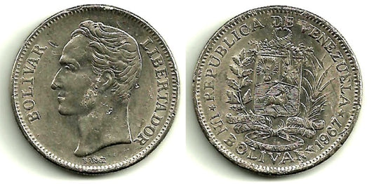 Venezuela. 1967. 1 Bolivar (BC)
