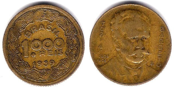 (550) Brasil. 1939. 1000 Reis (MBC-)