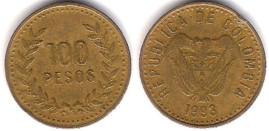(285.1) Colombia. 1993. 100 Pesos (MBC-)