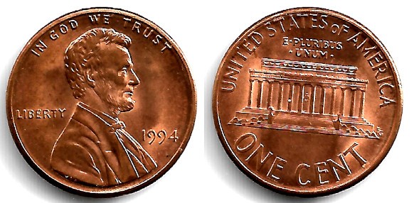(201b) Estados Unidos de América. 1994. 1 Cent (SC)