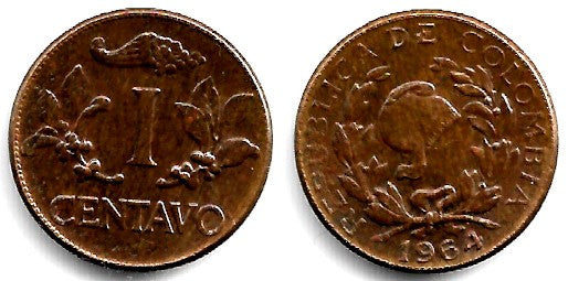 (205) Colombia. 1964. 1 Centavo (MBC+)