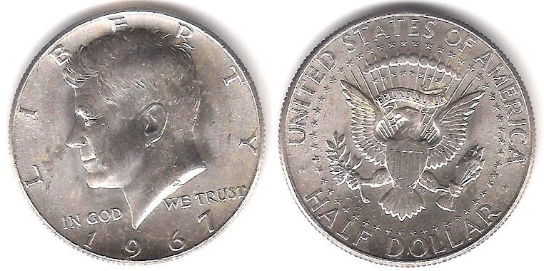 (202a) Estados Unidos de América. 1967. Half Dollar (SC) (Plata)